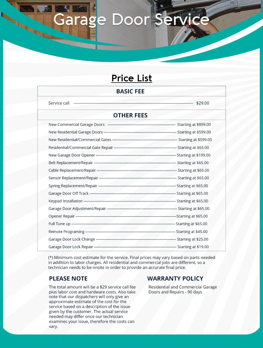 Garage Door Mobile Service Repair Royal Palm Beach, FL 561-953-1148